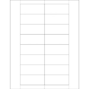 1 1/4 x 3" Plastic Label Holder Insert Cards