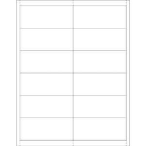 1 11/16 x 4" Plastic Label Holder Insert Cards
