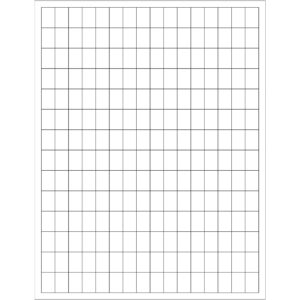 1/2 x 3/4" White Rectangle Laser Labels