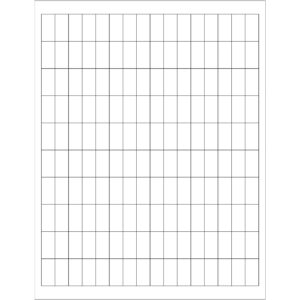 1/2 x 1" White Rectangle Laser Labels
