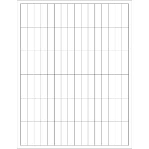 1/2 x 1 3/4" White Rectangle Laser Labels