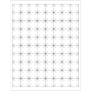 1 x 1" White Rectangle Security Slit Laser Labels