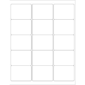2.6875 x 2" White Rectangle Laser Labels