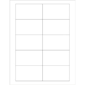 3 1/2 x 2" White Rectangle Laser Labels