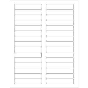 3 7/16 x 2/3" White Rectangle Laser Labels