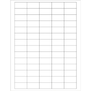 1 1/2 x 3/4" White Rectangle Laser Labels