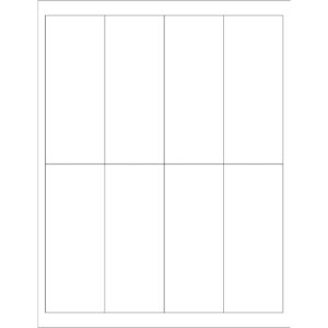 2 x 5" White Rectangle Laser Labels