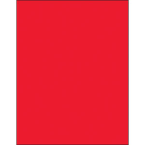 8 1/2 x 11" Fluorescent Red Rectangle Laser Labels