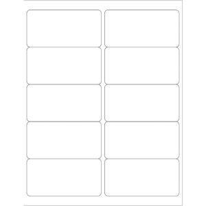 4 x 2" Glossy White Rectangle Laser Labels