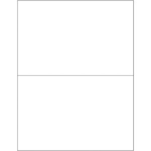8 1/2 x 5 1/2" Glossy White Rectangle Laser Labels