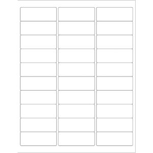 2 5/8 x 1" Weather-Resistant Laser Labels