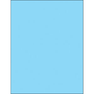 8 1/2 x 11" Fluorescent Pastel Blue Removable Rectangle Laser Labels