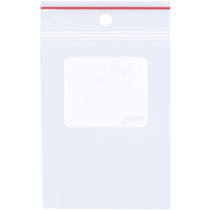 4 x 6" - 4 Mil Minigrip® White Block Reclosable Poly Bags w/ Hang Holes