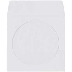4 7/8 x 5" Paper Windowed White CD/DVD Sleeves