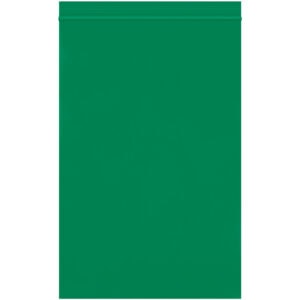 6 x 9" - 2 Mil Green Reclosable Poly Bags