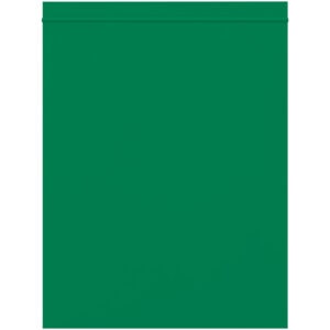 8 x 10" - 2 Mil Green Reclosable Poly Bags
