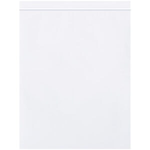 8 x 10" - 2 Mil White Reclosable Poly Bags