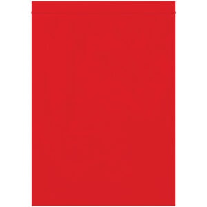 9 x 12" - 2 Mil Red Reclosable Poly Bags