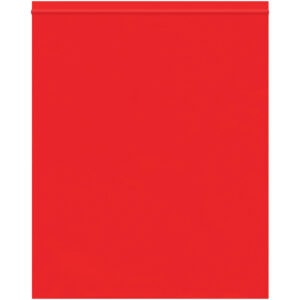 10 x 12" - 2 Mil Red Reclosable Poly Bags