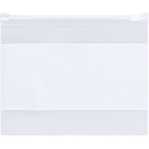12 1/2 x 9" - 3 Mil Slide-Seal Reclosable White Block Poly Bags